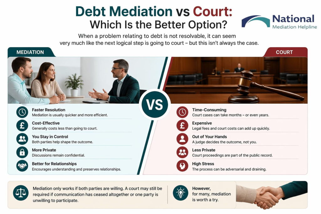 Debt Mediation vs Court: Which Is the Better Option Redruth